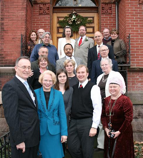 IMG_0180.JPG - Front Row: Jim & Dorothy Sherwood, Cathy & Zak Klase, Sara McAdam
2nd Row::  Birda Ferguson, Ivy Brooks, Liz Uptegrove
3rd Row:  Glenn Ferguson, Keith Hardy, Dirck Uptegrove
Back Row:  Rosemary & Steve Buczek, Mike Brooks,  Peggy & Al, Dick McAdam, Bob & Elaine Farley